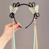 Tassel Butterfly Ribbon Headband Chinese Style Hair Bands for Children  Gifts