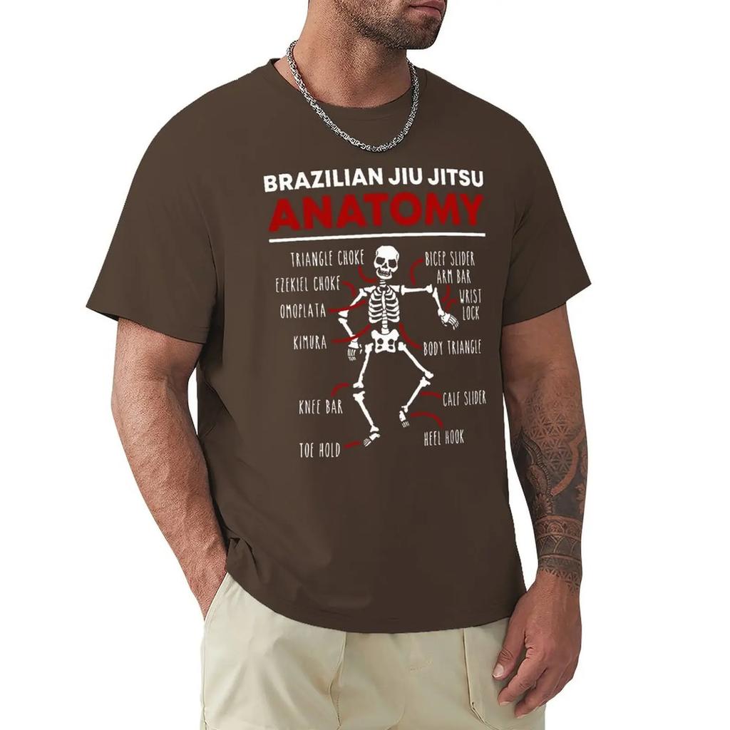 Brazilian Jiu Jitsu Anatomy Skeleton Funny Martial Arts T Shirts Graphic Streetwear Short Sleeve Harajuku Hip Hop T-shirt