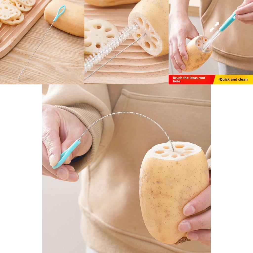 Stainless Steel Vegetable And Fruit Cleaning Brush For Kitchen Use And Home Cooking