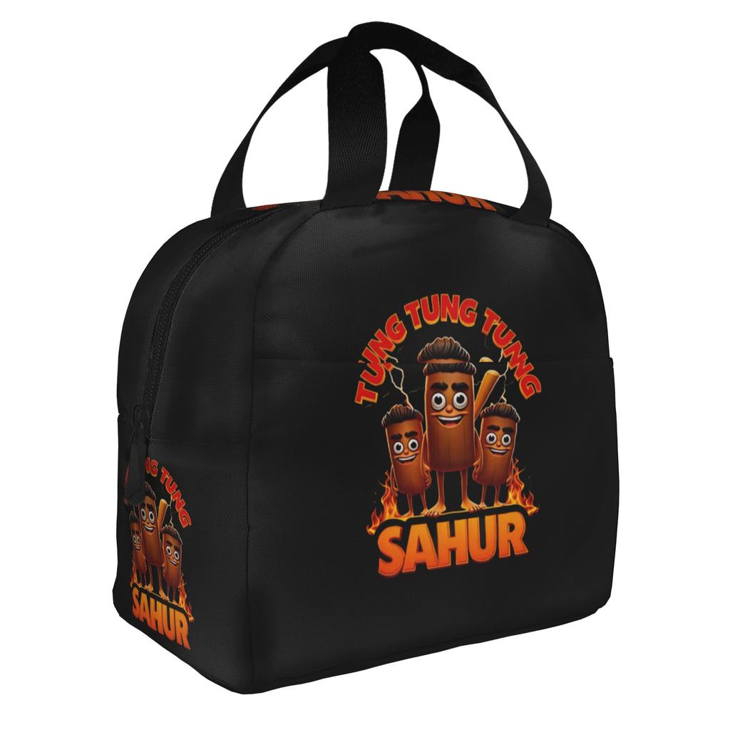 TUNG TUNG TUNG SAHUR FUNK Italian Brainrot Lunch Bag Women Funny Meme Thermal Cooler Insulated Lunch Box for School