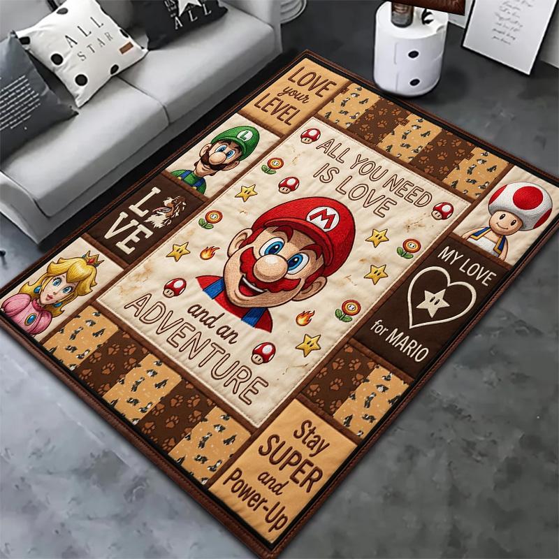 Super Mario Carpet Rug For Living Room Bedroom Home Sofa Decoration Kids Play Nonslip Floor Mat