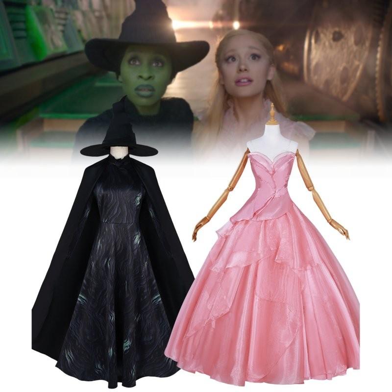 Glinda Elphaba Wicked Skirt Role Play Cosplay Costume Suits Performance Clothes