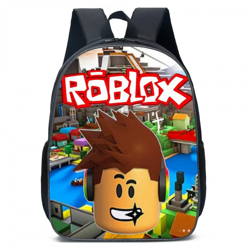 Roblox Kinderschoolrugzak Jongens Meisjes Lichtgewicht Oxford Stof Dubbele Riem Tas Met Luchtgevulde Riemen