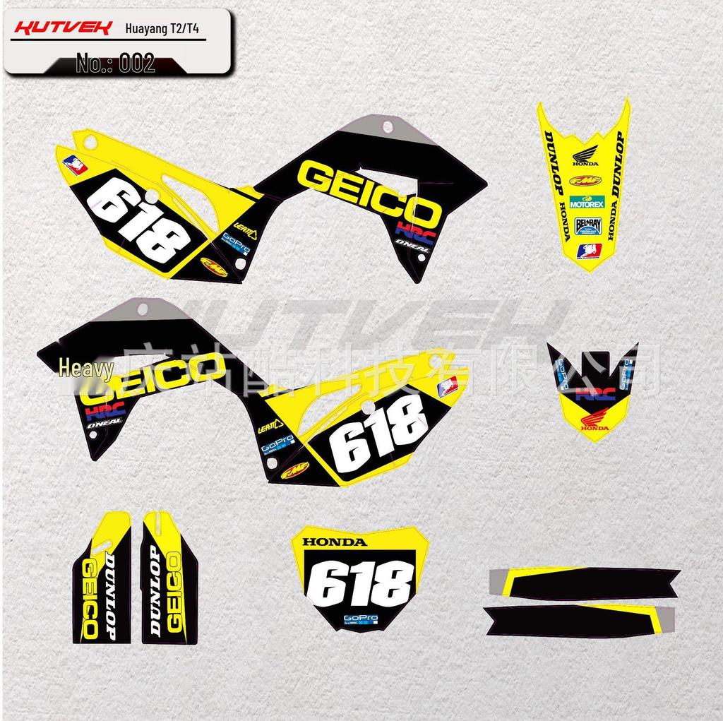 19-22 Kayo Huayang T2T4 Offroad-Motorradaufkleber: Langlebige, personalisierte Aufkleber