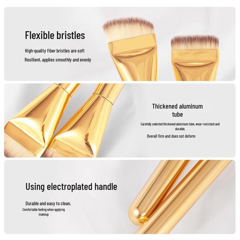 Ultra-Thin Seamless Foundation Brush: Lightweight, Non-Absorbing, Flat Head Makeup Tool for Liquid Foundation