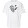 Converse T Shirts Women's White Crew Neck Moderate Straight Fit 10018940-A07