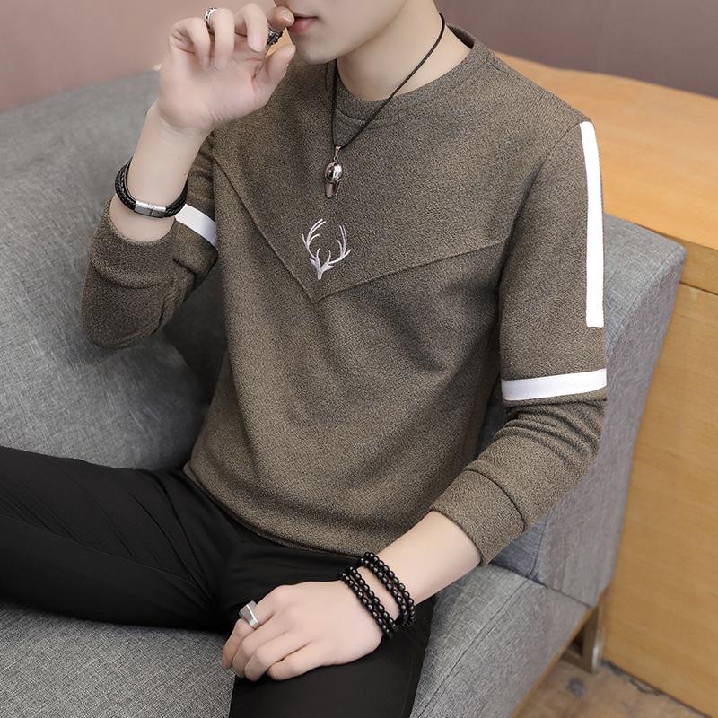 

Весенняя футболка с длинными рукавами, мужская тонкая осенняя одежда, свитер, студенческая куртка XXXL