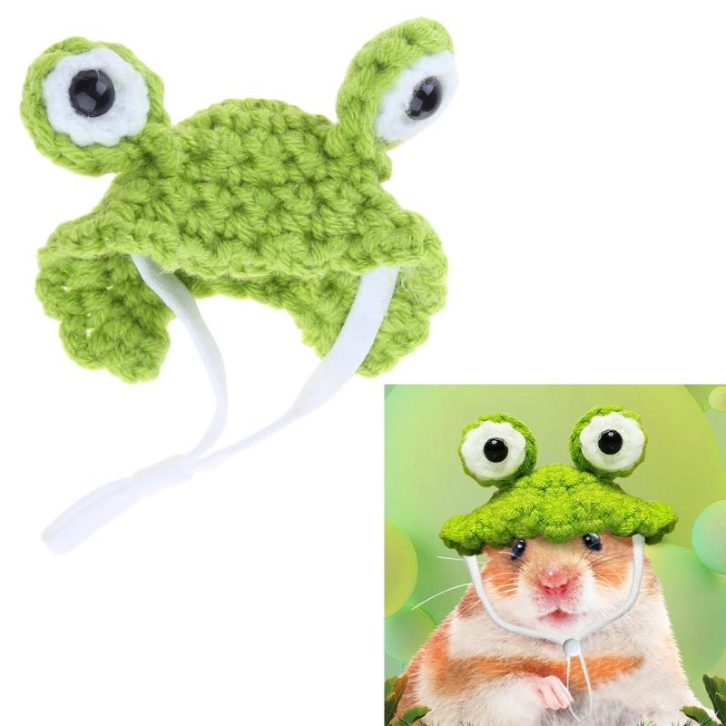 Fashionable Hand Knitted Hat for Guinea Pigs Fashion and Practical Knitted Hat Accessory for Festival Photography