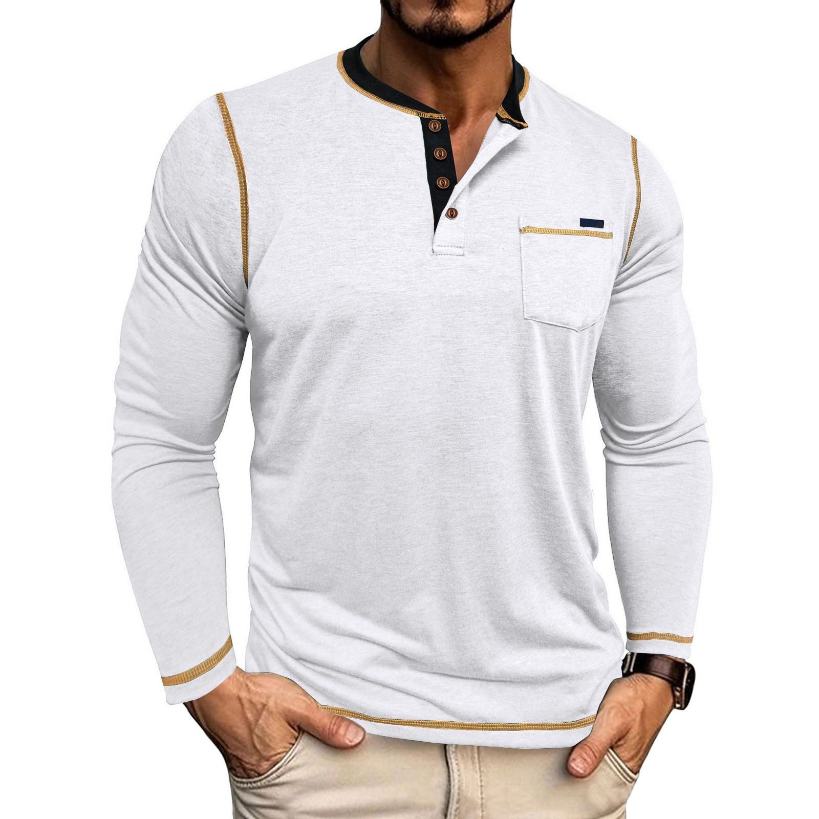 

Мужская свободная повседневная толстовка с длинными рукавами, лацканами и застежкой-молнией XL белый