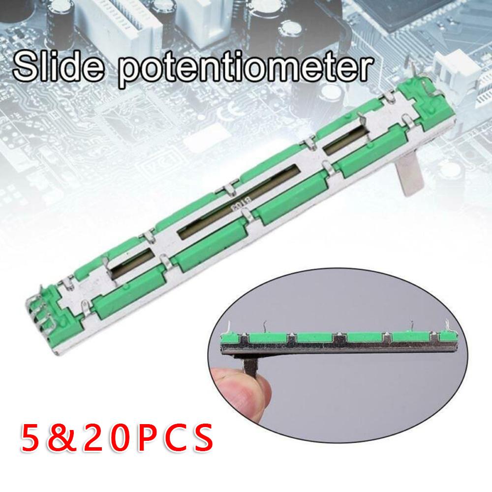 5шт 75 мм Берингер Миксер Fader B10K Двойной прямой слайд Potentiometer – купить по низким ценам в интернет-магазине Joom