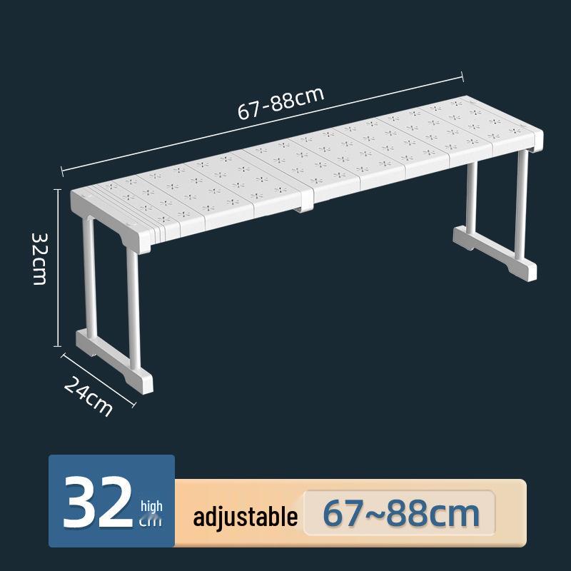 Retractable Nail-Free Storage Rack for Wardrobes and Cabinets