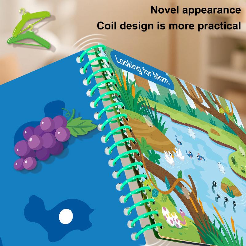 Travel-Friendly Busy Book for Kids with 4 Cartoon Themes for Quiet DIY Sticker Fun