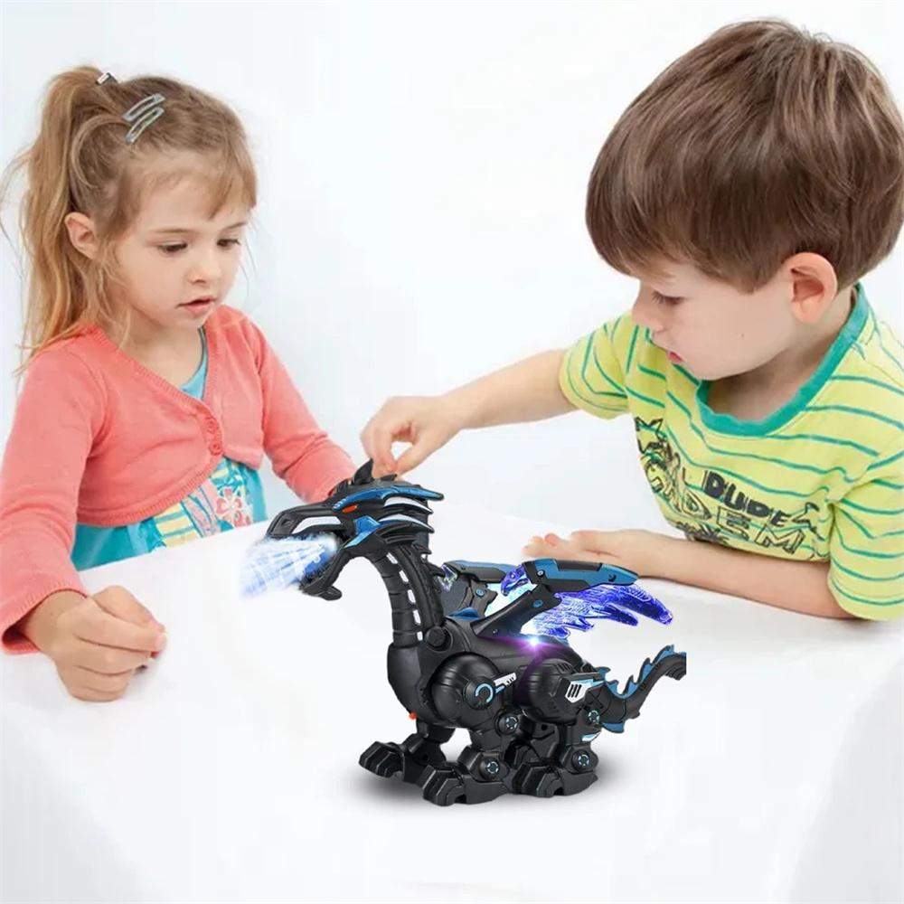 Electric Walking Dinosaur Model Mist Spray Electric Dinosaur with Sounds & Light Mechanical Dinosaur