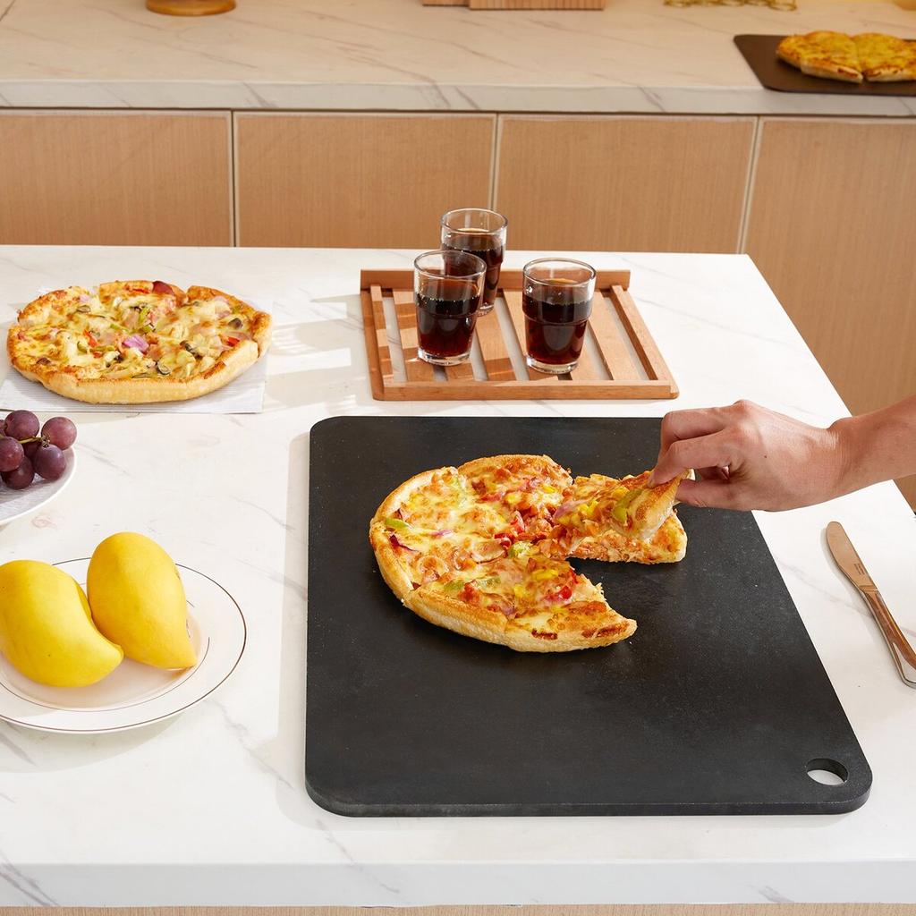 Pizza Steel, 20" X 14" X 3/8" Pizza Steel Plate for Oven, Pre-Seasoned Carbon Steel Pizza Baking Stone with 20X Higher Conductivity, Heavy Duty