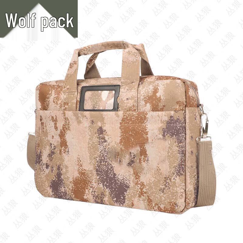 Jungle Wolf Camouflage Laptop Briefcase