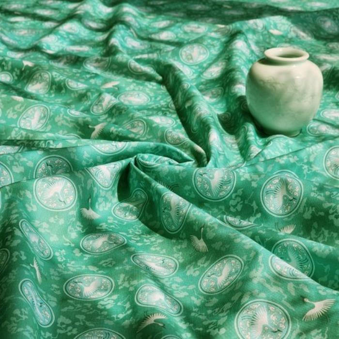 Koreanischer traditioneller Musterstoff [K Meisterwerk Serie 24.] Intarsien-Celadon