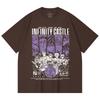 230 Gsm 100% Cotton Demon Slayer V90 Infinity Castle Print Unisex Heavy Cotton T Shirt