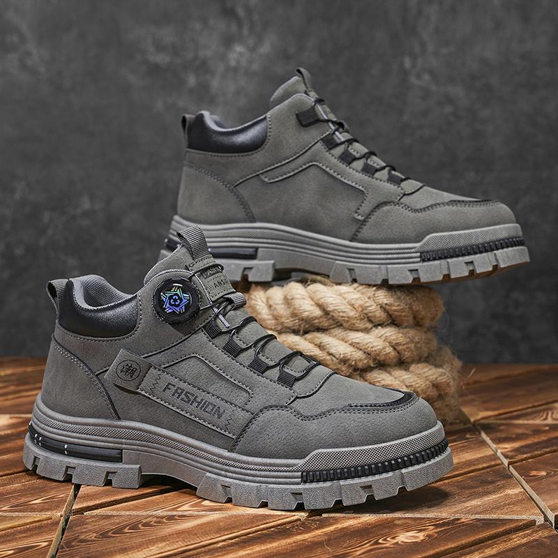 New Men's Mid-Cut Hiking Boots | Versatile Comfort & Fashion Thick-Sole | Outdoor Trekking & Daily Casual Sports Shoe