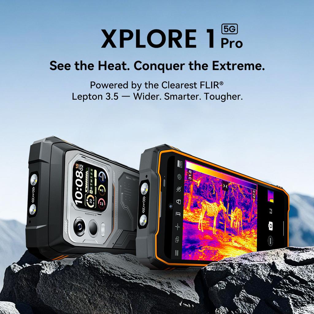 Blackview XPLORE 1 Pro 5G AI Smartphone de Exterior 48GB+512GB Cameră cu Imagini Termice Telefon Mobil