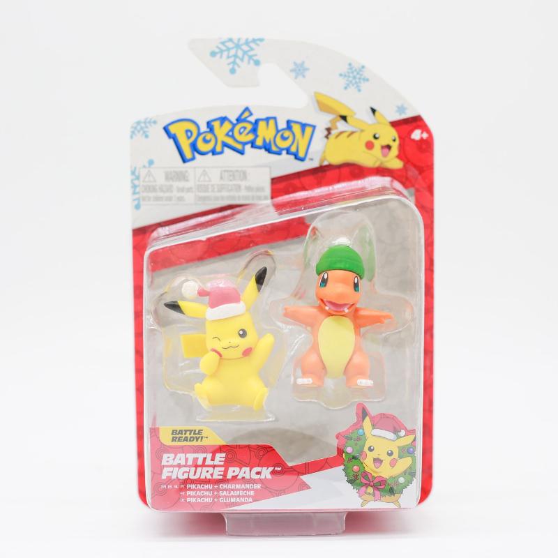 Pokemon Battle Figures Pack Litten Level Ball Eevee Friend Ball Model Totodile Alakazam Pikachu Larvitar Cyndaquil Sets Toy Present