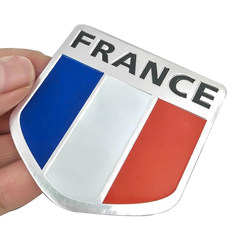 3D Aluminum France Flag Car Sticker Accessories Stickers for Citroen Cruze  Focus VW Golf