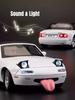 1/32 Mazda Mx-5 Miniatura Fundición a Presión Miata Roadster Coche de Juguete Modelo Sonido y Luz Puertas Abatibles Colección Regalo Para Niños Niño Niño