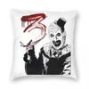 Terrifier  Art The Clown Square Pillowcase Polyester Linen Velvet Pattern Zip Decor Throw Pillow Case Room Cushion Case