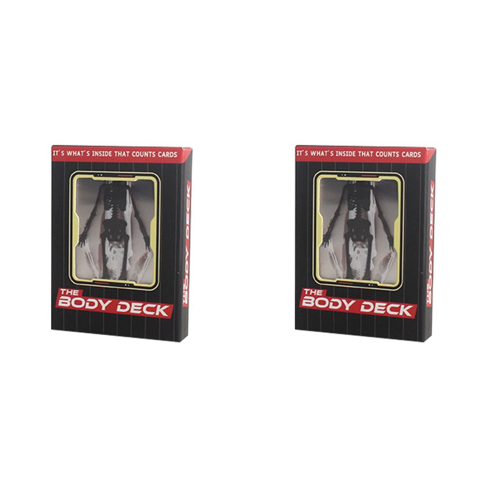 3D Image Educational Cards Reusable Body Transparent Playing Cards Multi-Purpose Human Anatomy Playing Cards for Card Collectors