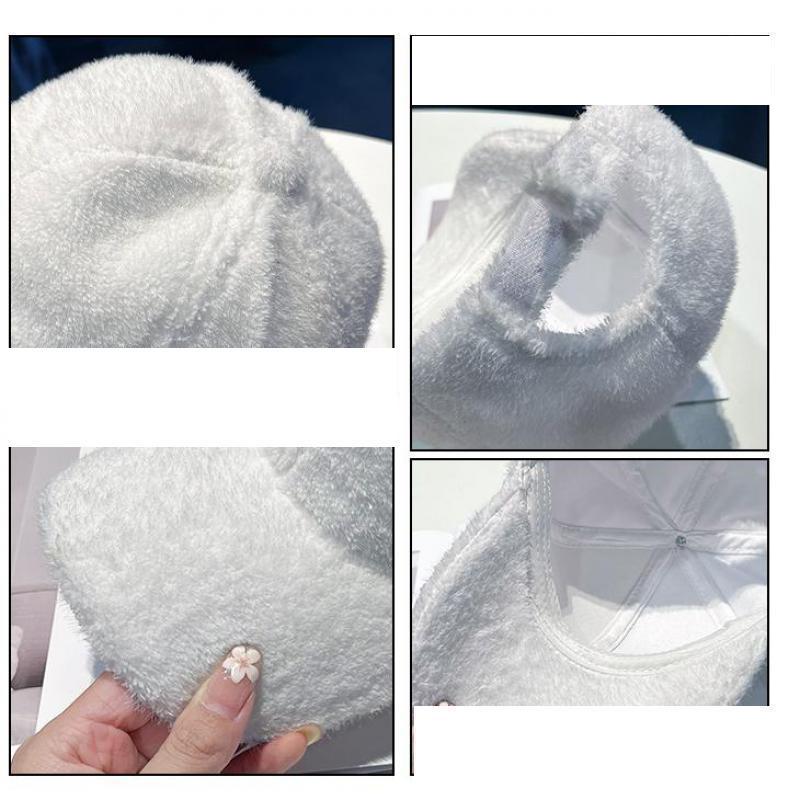 Baseballkappe aus Kunstfell für Damen & Herren | Herbst Winter Warme Snapback, Unisex Verstellbarer Modehut Kälteschutz