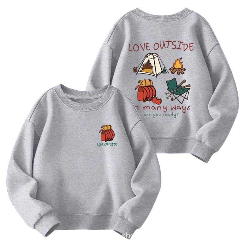 

Kids Cartoon Print Crew Neck Sweatshirt – Casual, Lightweight, Spring/Autumn 2025 90 cm