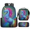 Backpack Unicorn Unicorn Animal Student School Bag, Digital Color Printing Animation Cartoon Backpack