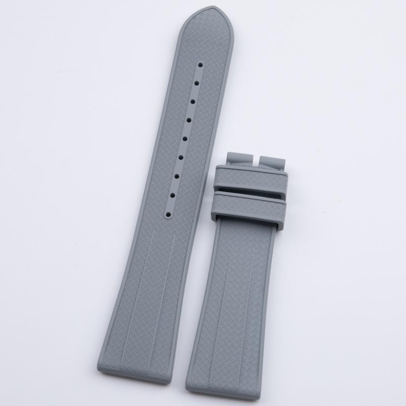 Imported Fluororubber Watchband Soft FKM Rubber Watch Band 20/22mm Wristband Folding Pin Buckle Fit For Patek Philippe Watchband