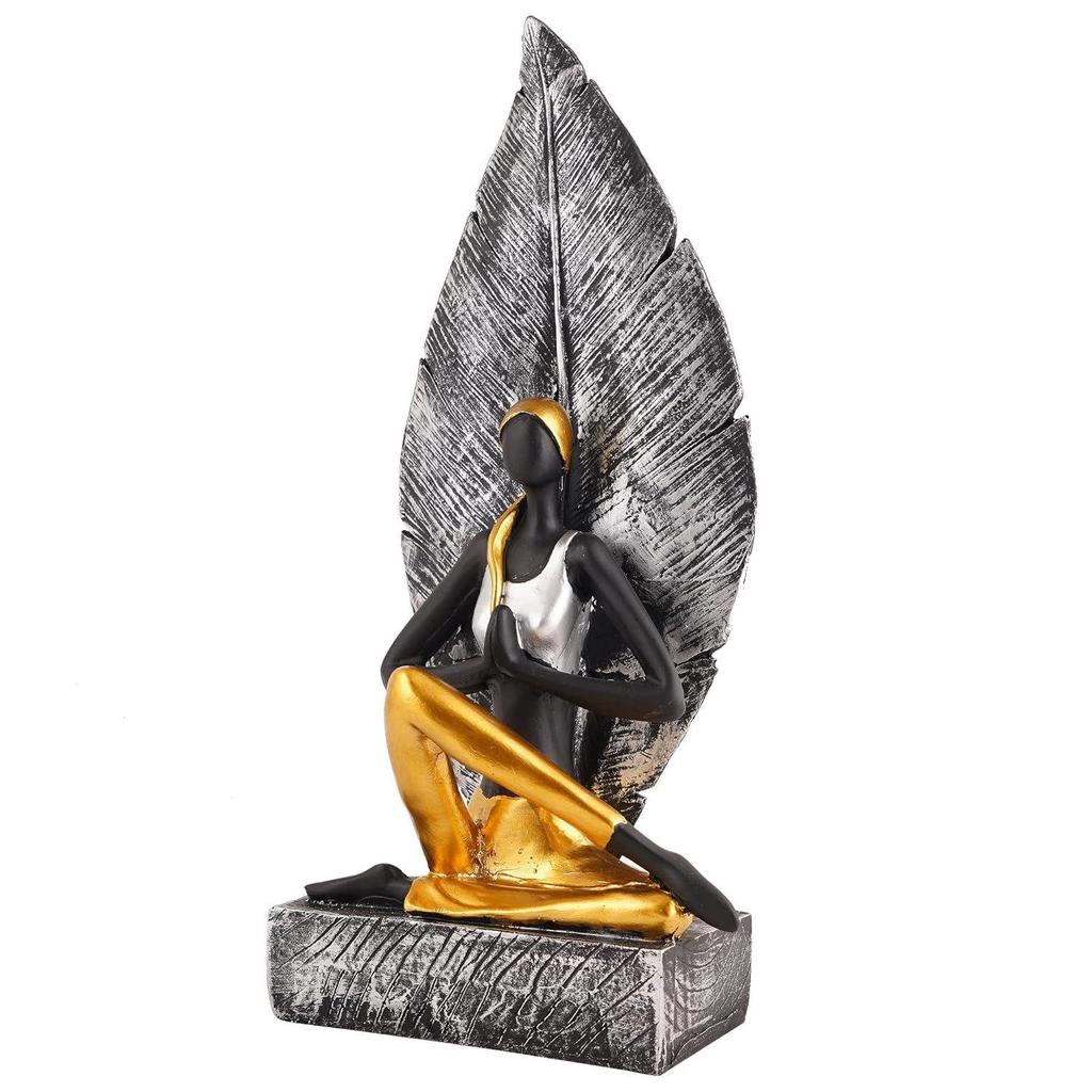 Yoga Lady Home & Office Decor Resin Fantasy Showpiece