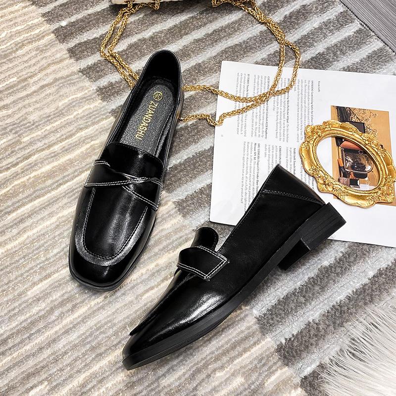 Soft Shoes Woman 2025 Pointed Toe Casual Female Sneakers All-Match Shose Women Oxfords Women's Modis British Style New Cross