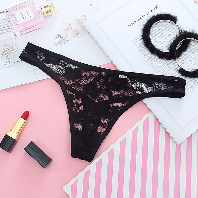 Sexy Women's Underwear Lingerie Lace G String Femal Thong Low-Waist Panties