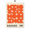 Výstava Bauhaus Geometric Retro Nástěnná umělecká reprodukce Malba na plátně Severské plakátové nástěnné obrazy poloviny století pro výzdobu obývacího pokoje