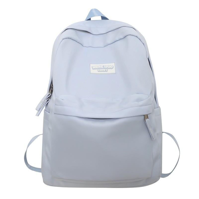 

Pure Color Korean Harajuku Backpack Female Campus Style Junior High School Students Red Schoolbag Simple Large-capacity