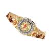 Fashion Retro Design Watches Elegant Flower Diamond Decoration Ladies Clock Casual Quartz Wristwatches Women