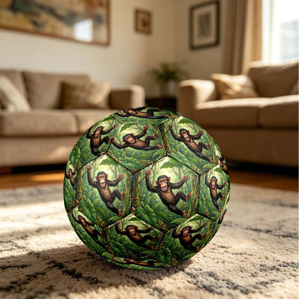 1pc Chimpanzee Jungle Durable Size 5 Soccer Ball Professional Match Training Football Indoor &Outdoor Sports Ball p60198