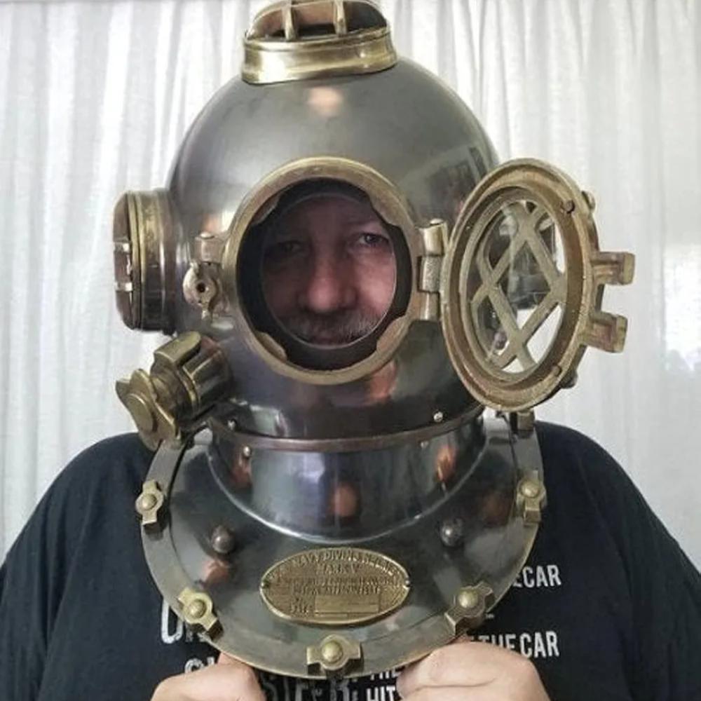 Divers Helmet - Steel & Brass Mark IV U.S. Navy Mini Diving Helmet (45.72 cm)