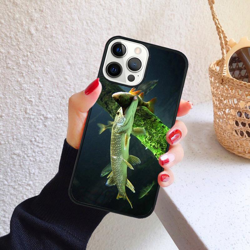 Pike Fishing Bait Spinner Phone Case for iPhone 17 Air 16 15 14 12 13 PLUS 11 PRO MAX Back Cover Fundas Shell