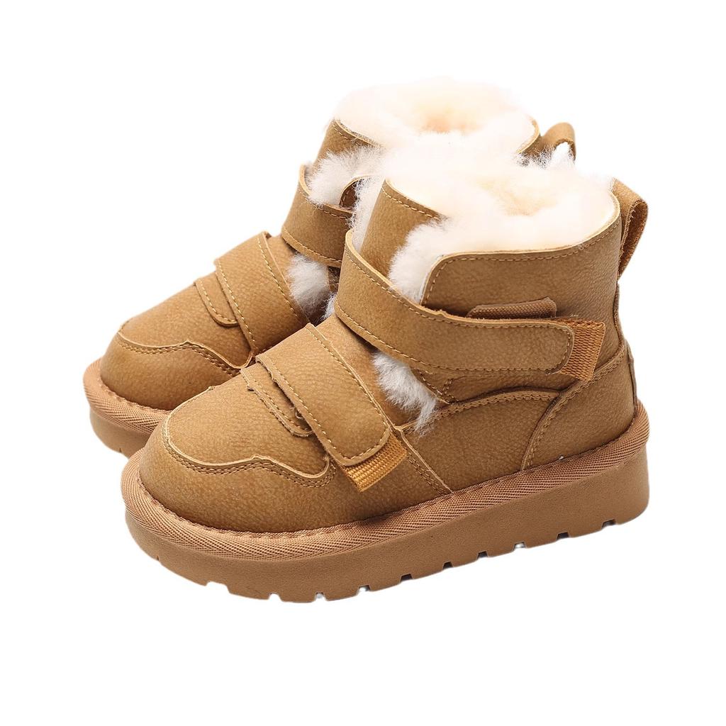 Children's Fur Snow Boots Boys' Plush and Thickened Short Boots Girls' Warm Cotton Boots