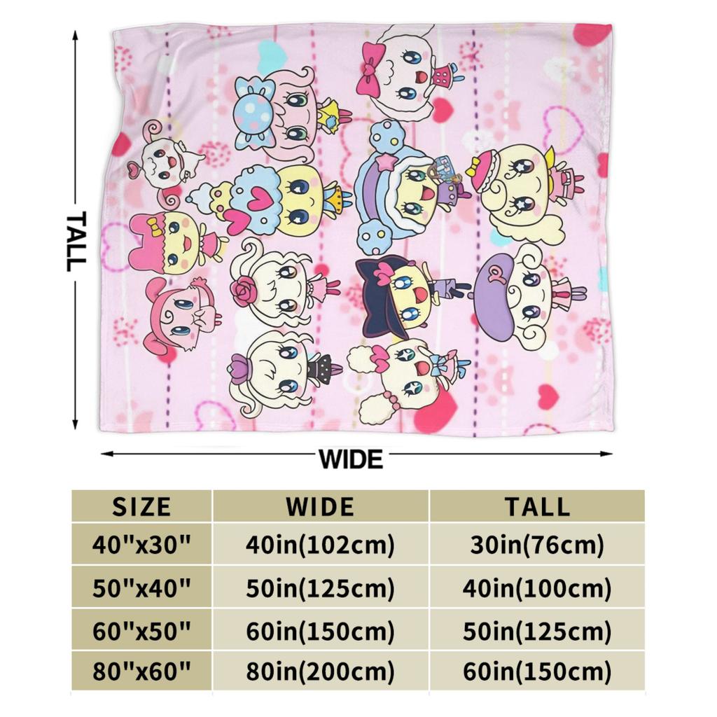 Cartoon Love Tamagotchis Knitted Blankets Fleece Throw Blankets Summer Air Conditioning Personalised Ultra-Soft Warm Bedspreads
