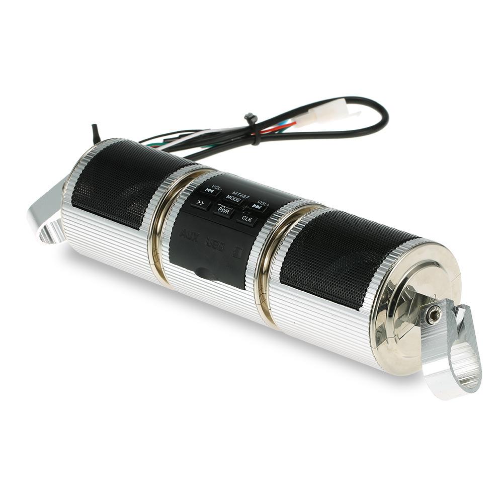 Bluetooth Audio Motorcycle Stereo Speaker Motorcycle Installation MP3 Music Player Amplifier Scooter Bicycle USB FMRadio Speaker