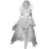Ghost Halloween Bride Dress Role Play Zombie Bride Stage Costume Performance