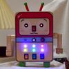 Kids Wooden Busy Board Robot Sensory Board Switch Toy With Remote Control Led Lights Gifts For Boys Girls