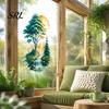 Removable Nature Scene Wall Graphics Mountain Forest Waterfall Scenery Sticker, PVC Waterproof Mural, Peel And Stick Art Soft Decoration for B&B Decor