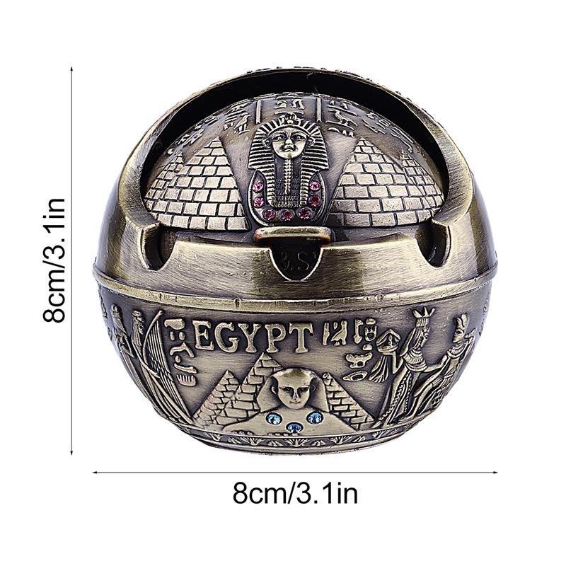 Creative Windproof Metal Ashtray With Lid For Cigar And Cigarettes 1Pc Durable Ash Tray