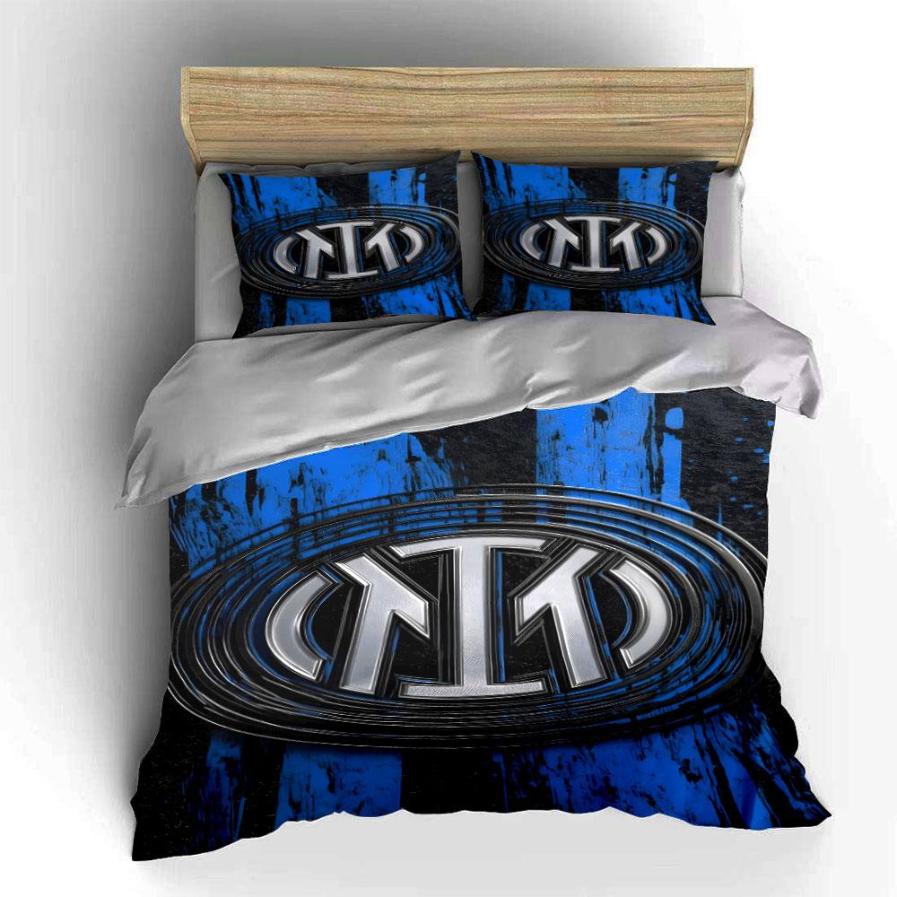 Inter Milan logo patroon. Beddengoedsets Dekbedovertreksets Dekbedovertrekken Kussenslopen(1*Dekbedovertrek 2*Kussenslopen zonder dekbedvulling)