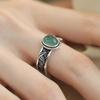 Women's Retro Bamboo Leaf Ring: Personalized, Versatile, Open Design, Niche, Light Luxury for Index Finger